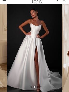 NWT Martina Liana ml1962 ivory mikado wedding gown size 12